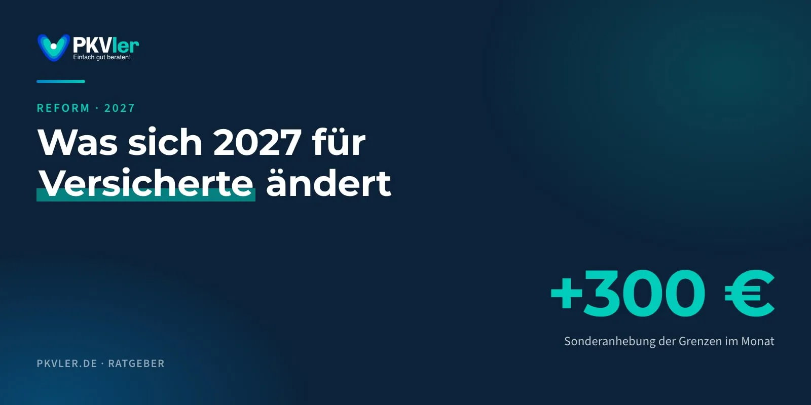 Titelbild: Was sich 2027 für Versicherte ändert. +300 €: Sonderanhebung der Grenzen im Monat.