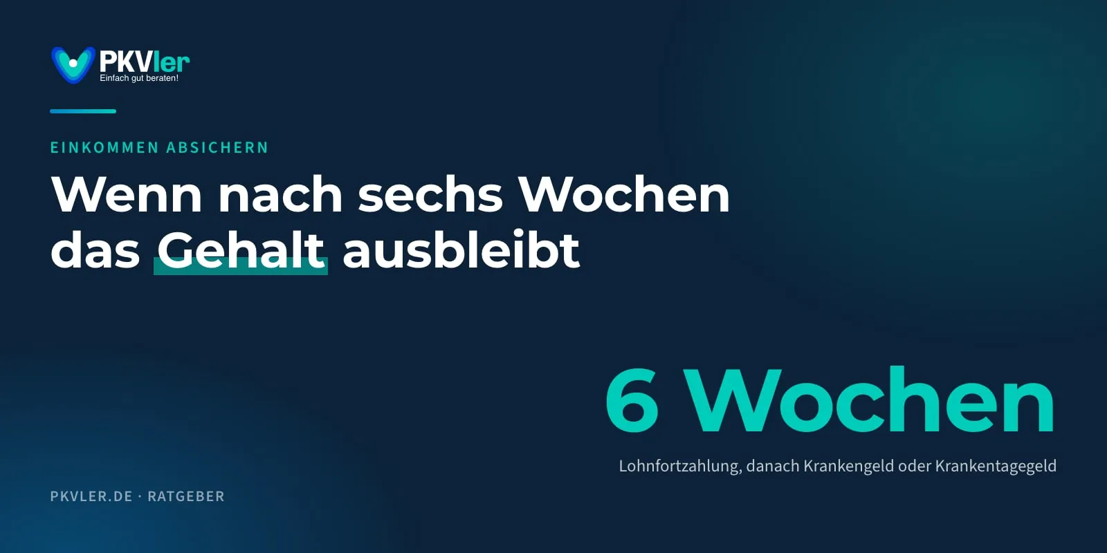 Titelbild: Wenn nach sechs Wochen das Gehalt ausbleibt. 6 Wochen: Lohnfortzahlung, danach Krankengeld oder Krankentagegeld.