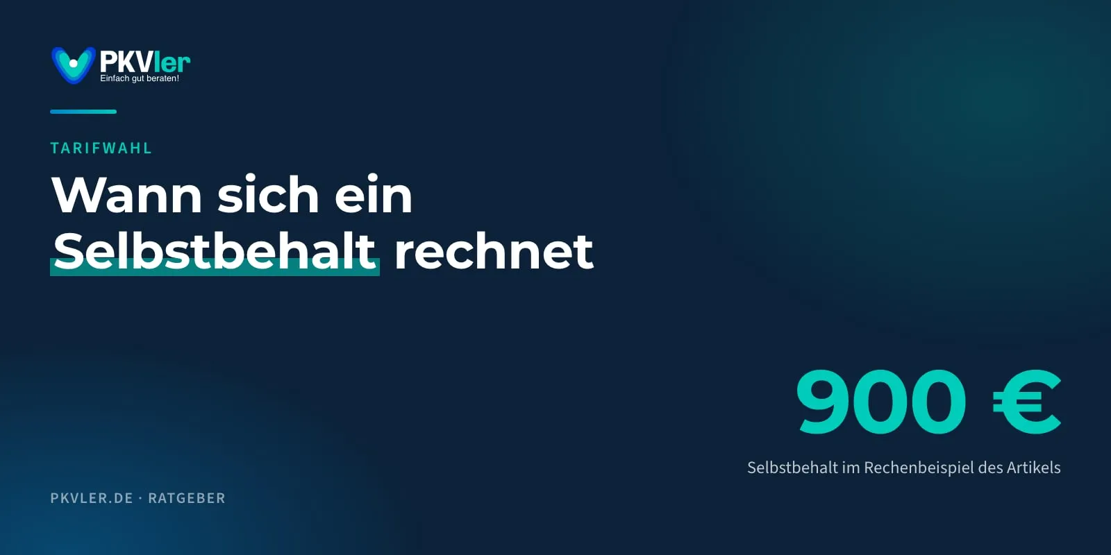 Titelbild: Wann sich ein Selbstbehalt rechnet. 900 €: Selbstbehalt im Rechenbeispiel des Artikels.